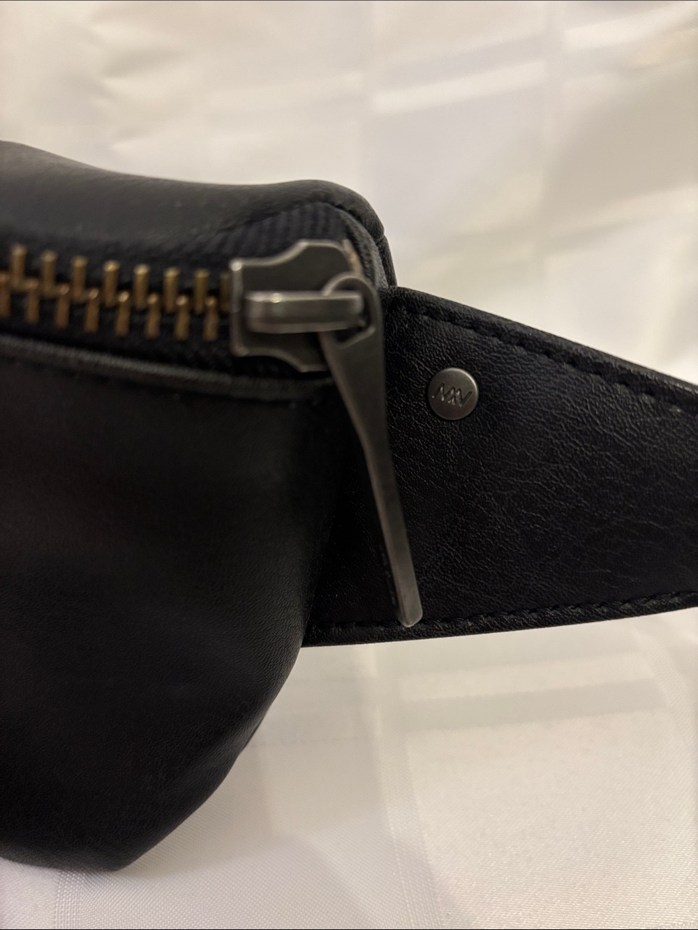 Matt & Nat Black Vegan Leather Belt Bag Crossbody Fanny Pack - Picture 6 of 9